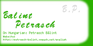 balint petrasch business card